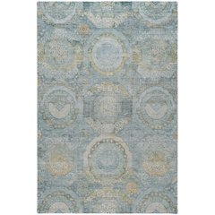 Luxury Washable Indoor/Outdoor Tabrook Blue 5' x 7'6" Rug