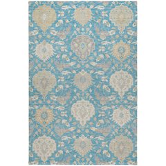 Luxury Washable Indoor/Outdoor Tabrook Blue 5' x 7'6" Rug