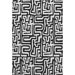 Luxury Washable Indoor/Outdoor The Reserve Black 5' x 7'6" Rug