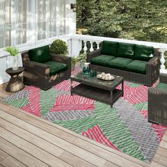 Yuma Pink Transitional Abstract 3' x 5' Area Rug Pink AYU41