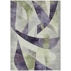 Machine Washable Indoor/Outdoor Chantille Purple 8' x 10' Rug
