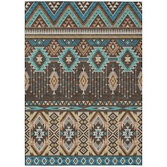 Machine Washable Indoor/Outdoor Chantille Brown 8' x 10' Rug