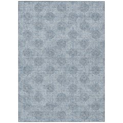 Machine Washable Indoor/Outdoor Chantille Blue 8' x 10' Rug