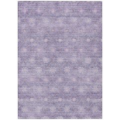 Machine Washable Indoor/Outdoor Chantille Purple 8' x 10' Rug