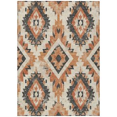 Machine Washable Indoor/Outdoor Chantille Terracotta 8' x 10' Rug