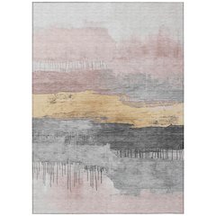 Machine Washable Indoor/Outdoor Chantille Blush 8' x 10' Rug
