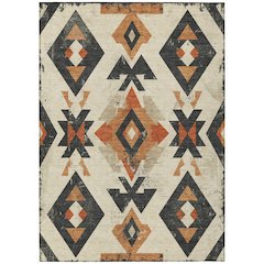 Machine Washable Indoor/Outdoor Chantille Ivory 8' x 10' Rug