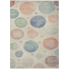 Machine Washable Indoor/Outdoor Chantille Ivory 8' x 10' Rug