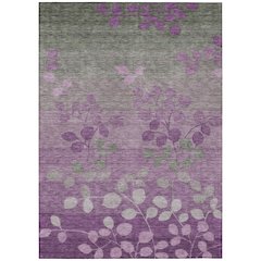 Machine Washable Indoor/Outdoor Chantille Purple 8' x 10' Rug