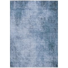 Machine Washable Indoor/Outdoor Chantille Blue 8' x 10' Rug