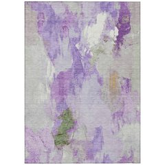 Machine Washable Indoor/Outdoor Chantille Purple 8' x 10' Rug