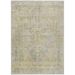 Machine Washable Indoor/Outdoor Chantille Gold 8' x 10' Rug