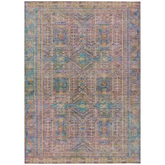 Machine Washable Indoor/Outdoor Chantille Orange 8' x 10' Rug