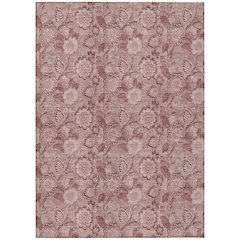 Machine Washable Indoor/Outdoor Chantille Blush 8' x 10' Rug