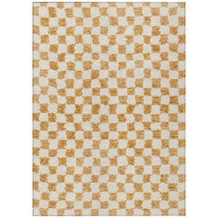 Machine Washable Indoor/Outdoor Chantille Orange 8' x 10' Rug
