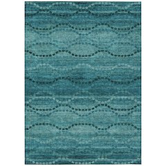 Machine Washable Indoor/Outdoor Chantille ACN2031 Turquoise 8' x 10' Rug