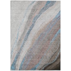Machine Washable Indoor/Outdoor Chantille ACN2036 Brown 8' x 10' Rug