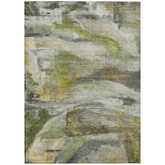 Machine Washable Indoor/Outdoor Chantille ACN2039 Olive 8' x 10' Rug