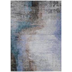 Machine Washable Indoor/Outdoor Chantille ACN2041 Brown 8' x 10' Rug