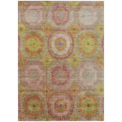 Machine Washable Indoor/Outdoor Chantille ACN2049 Orange 8' x 10' Rug