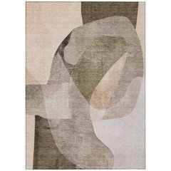 Machine Washable Indoor/Outdoor Chantille ACN2058 Taupe 8' x 10' Rug