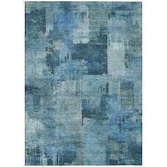 Machine Washable Indoor/Outdoor Chantille ACN2069 Blue 8' x 10' Rug
