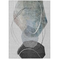 Machine Washable Indoor/Outdoor Chantille ACN2077 Ivory 8' x 10' Rug