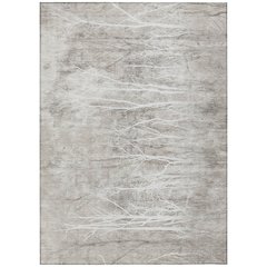 Machine Washable Indoor/Outdoor Chantille ACN2083 Silver 8' x 10' Rug