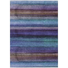 Machine Washable Indoor/Outdoor Chantille ACN2093 Blue 8' x 10' Rug