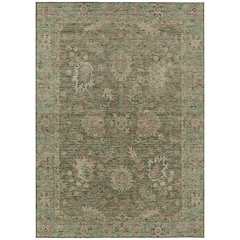 Machine Washable Indoor/Outdoor Chantille ACN2104 Olive 8' x 10' Rug