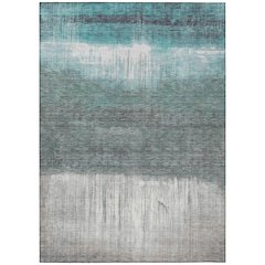 Machine Washable Indoor/Outdoor Chantille ACN2118 Teal 8' x 10' Rug
