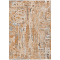 Machine Washable Indoor/Outdoor Chantille ACN2120 Orange 8' x 10' Rug