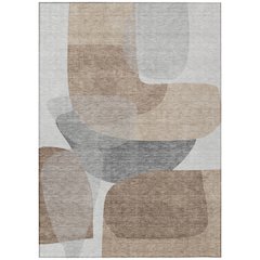 Machine Washable Indoor/Outdoor Chantille ACN2121 Mocha 8' x 10' Rug