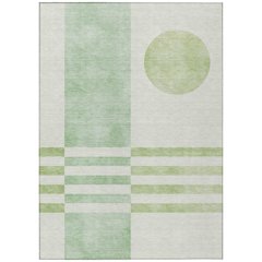 Machine Washable Indoor/Outdoor Chantille ACN2131 Green 8' x 10' Rug
