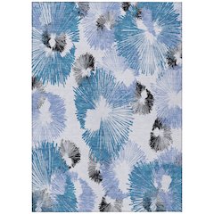 Machine Washable Indoor/Outdoor Chantille ACN2132 Blue 8' x 10' Rug