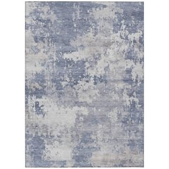 Machine Washable Indoor/Outdoor Chantille ACN2142 Denim 8' x 10' Rug