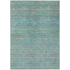 Machine Washable Indoor/Outdoor Chantille ACN2148 Teal 8' x 10' Rug