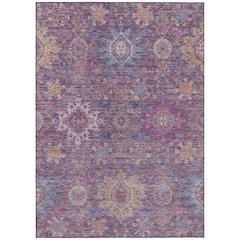 Machine Washable Indoor/Outdoor Chantille ACN2151 Eggplant 8' x 10' Rug