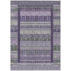 Machine Washable Indoor/Outdoor Chantille ACN2160 Purple 8' x 10' Rug