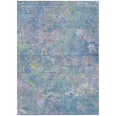 Machine Washable Indoor/Outdoor Chantille ACN2166 Aqua 8' x 10' Rug