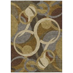 Machine Washable Indoor/Outdoor Chantille ACN2167 Brown 8' x 10' Rug