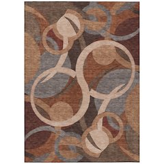 Machine Washable Indoor/Outdoor Chantille ACN2167 Burgundy 8' x 10' Rug