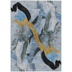Machine Washable Indoor/Outdoor Chantille ACN2191 Denim 8' x 10' Rug