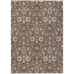 Machine Washable Indoor/Outdoor Chantille ACN2192 Chocolate 8' x 10' Rug