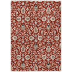 Machine Washable Indoor/Outdoor Chantille ACN2192 Red 8' x 10' Rug