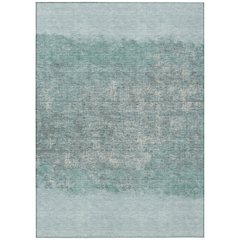 Machine Washable Indoor/Outdoor Chantille ACN2214 Teal 8' x 10' Rug