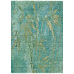 Machine Washable Indoor/Outdoor Chantille ACN2222 Teal 8' x 10' Rug