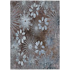 Machine Washable Indoor/Outdoor Chantille ACN2225 Brown 8' x 10' Rug