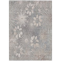 Machine Washable Indoor/Outdoor Chantille ACN2225 Gray 8' x 10' Rug