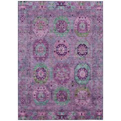 Machine Washable Indoor/Outdoor Chantille ACN2228 Purple 8' x 10' Rug
